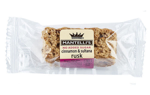 Cinnamon & Sultana Rusks (No Added Sugar)-20x20g -400g – Mantelli's ...
